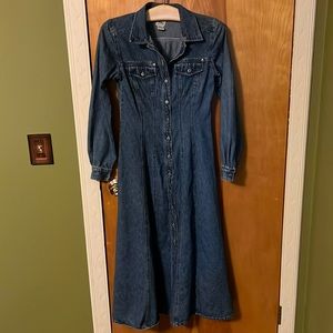 American Eagle denim maxi dress size 4